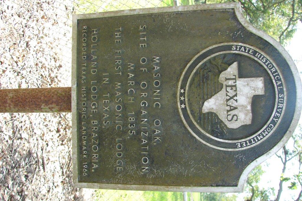 History Marker Masonic Oak